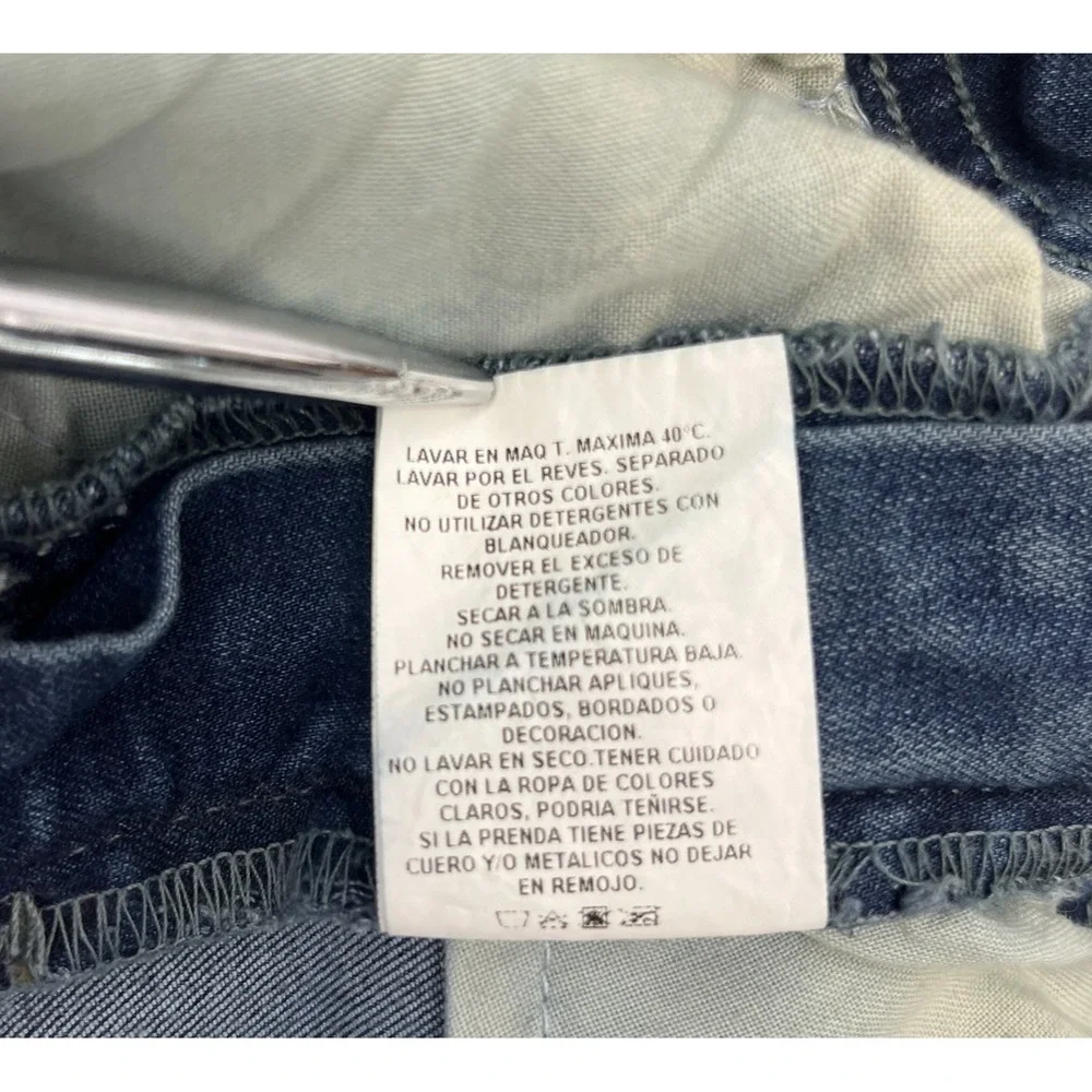 Big‎ John Skinny Jeans Sz 32x29 Blue Distressed Stretch Denim Mens